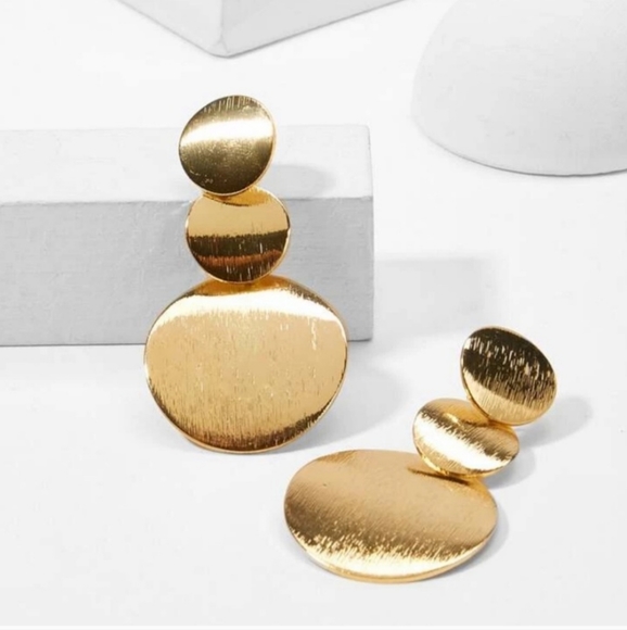 🔥Gold drop earrings - Picture 1 of 2